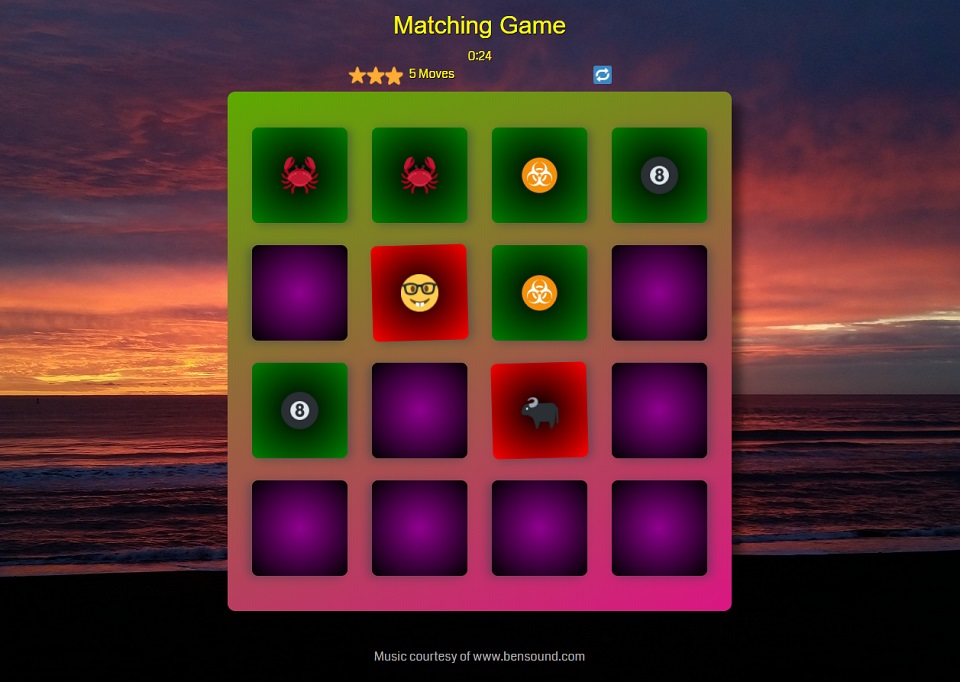 Matching Game screenshot